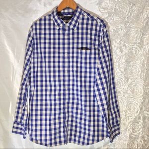 Banana Republic Gingham Button Long Sleeve Size XL
